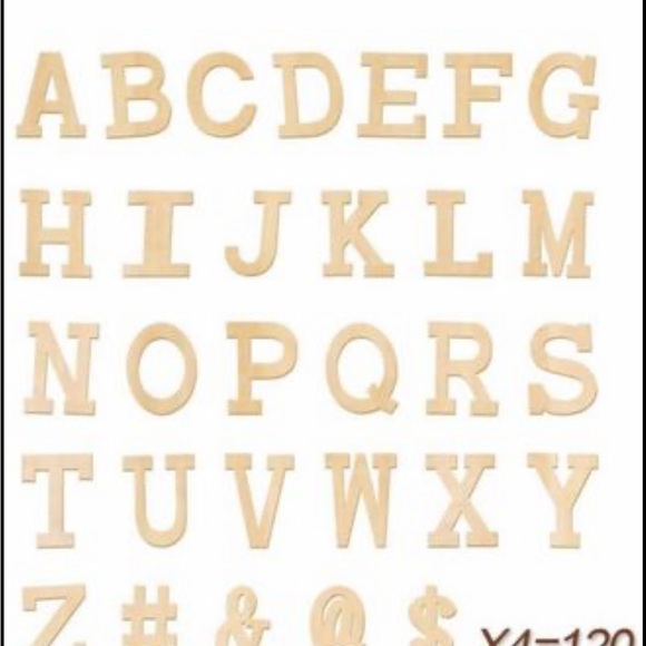 20 pcs of 2” Big Wooden Alphabet Letter - Picture 5 of 6